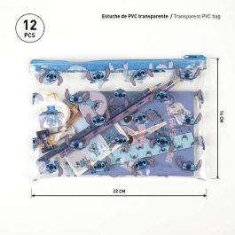 Cerdá Set de Papelería Escolar Completo Stitch Azul, Ideal para Niños de 3 a 12 Años