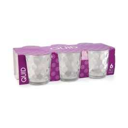 Quid Set 6 Vasos Bajos Vidrio Kata 26 cL con Relieve