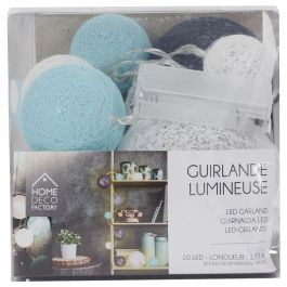 Home Deco Factory Guirnalda Luz 10 Led Azul/Gris Decoración Hogar