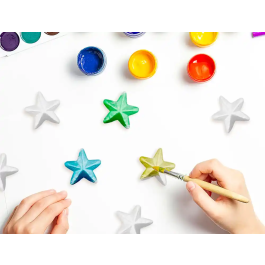 Liderpapel Figura Estrella Manualidades Espuma Blanca 4 cm Bolsa 6 Unidades