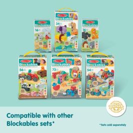 Melissa & Doug SPI6074894 - Bloques de Madera 'La Granja' para Niños - 56 Piezas - A partir de 2 años