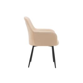 Q-connect Silla Confidente Marrón Arena Base Metálica Altura Máx 820 mm Anchura 570 mm Profundidad 580 mm Tela