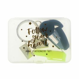 Inca FOLLOW YOUR HEART LOTE 6 pz Set de Papelería Mini con Marcador Fluorescente, Pinzas Doradas, Mini Grapadora, Dispensador y Cinta Dorada Precio: 4.49999968. SKU: B1EGQ8QERY