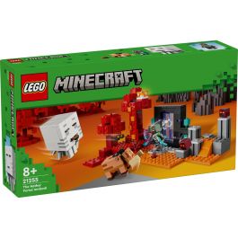 LEGO 21255 Minecraft Nether Portal Ambush, Juguete de Construcción con Escenas de Batalla, Minifiguras y Figura de Hoglin