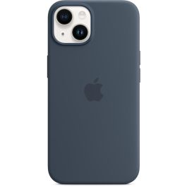 Apple iPhone 14 Silicone Case con MagSafe - Funda Protectora Azul Tormenta