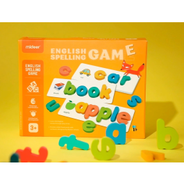 Mideer Juego Didactico de Emparejar Letras en Inglés con Tarjetas de Madera para Niños