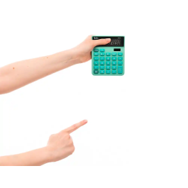 Liderpapel xf24 Calculadora Sobremesa 10 Dígitos Solar y Pila Verde 127x105x24 mm