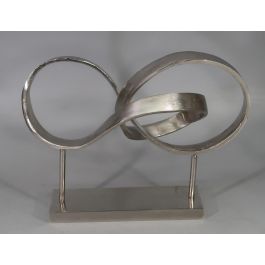 DKD Home Decor Figura Decorativa Moderna Abstracta Plateada Aluminio 42 x 18 x 33 cm Precio: 32.49999984. SKU: S3027671