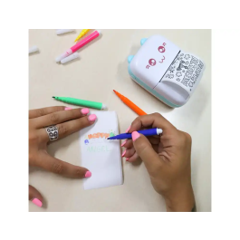 Wondee Mini Impresora Térmica Funny Azul Bluetooth Inalámbrica Portátil Sin Tinta para Móvil iOS Android