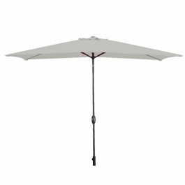 Marbueno Sombrilla Acero 8 Varillas 200x300 cm Polyester Blanco Jardin, Piscina y Terraza 10494