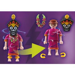 Playmobil Scooby-Doo! Aventura con Witch Doctor - Incluye Scooby, Velma y accesorios hawaianos