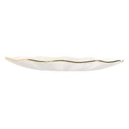 DKD Home Decor Plato Glam de Cristal Transparente y Dorado 28.4 cm (6 Unidades) Compatible Microondas y Lavavajillas