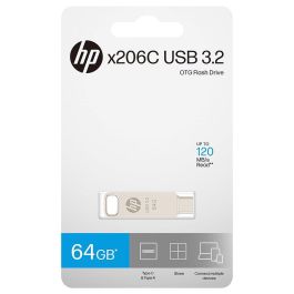 HP x206C Unidad Flash USB 64 GB USB Type-A / USB Type-C 3.2 Gen 1 Plata