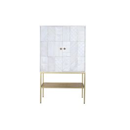 Aparador DKD Home Decor Dorado Metal Blanco Madera de mango (91 x 44 x 152 cm)