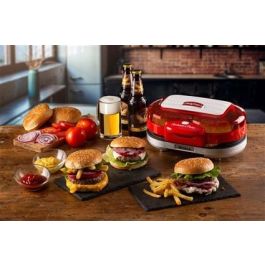 Ariete 205/00 Máquina de Hamburguesas Party Time Roja - Diseño Exclusivo y Compacto Ariete 205/00 Máquina de Hamburguesas Party Time Roja - Diseño Exclusivo y Compacto