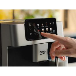 Cafetera con molinillo - BEKO - CEG7348X - 1350 W - 250 g de granos - Negro / Plata Cafetera con molinillo - BEKO - CEG7348X - 1350 W - 250 g de granos - Negro / Plata