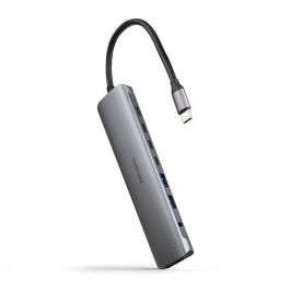 Coolbox Hub USB-C 8 en 1 a 2xUSB-A 3.0 + 3xUSB-C 3.0 + USB-C PD + HDMI 4K@60Hz + Audio Jack 3.5 Gris Aluminio Precio: 23.78999997. SKU: B1GNBGFRVG