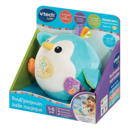 VTech Baby Pelota Mágica Rouli'Pingouin - Juguete Interactivo Infantil Multicolor VTE3417766231055