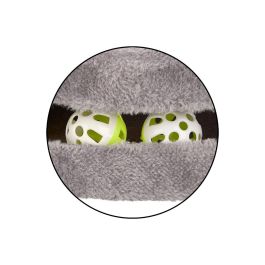 Mascow Rascador Columna para Gato con Base Redonda 34x44x34 cm en Gris y Marrón