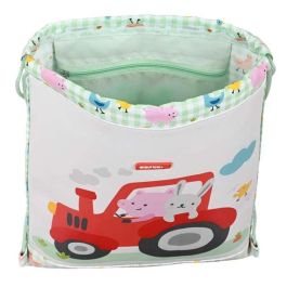 Bolsa Mochila con Cuerdas Safta Granja Blanco Verde 26 x 34 x 1 cm Bolsa Mochila con Cuerdas Safta Granja Blanco Verde 26 x 34 x 1 cm