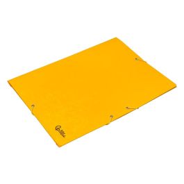 Carpeta Liderpapel Gomas Folio 3 Solapas Carton Simil Prespan Amarilla 10 unidades