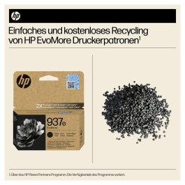 HP Cartucho Tinta Original EvoMore 937e Negra 4S6W9NE 2500 Páginas Impresión Profesional