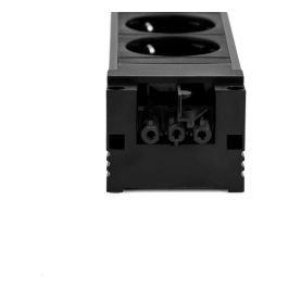 Bachmann 906.18819 - Regleta de Sobremesa Interior, 4 Tomas Schuko (Tipo F) sin Cable, 16A, 250V, Negro, IP20