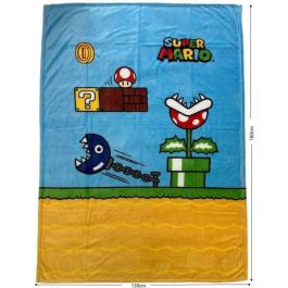 Mario Bros MAR3700891706391 Manta Sherpa Vintage - Diseño icónico de Mario Bros - 100 x 150 cm