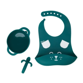 Babymoov FIRST'ISY Dog Blue Juego de Comidas Infantil para 6-12 Meses, Set de 3 Piezas con Bol, Cuchara y Babero Antideslizante y Apto para Microondas y Horno Precio: 33.4999995. SKU: S7166913