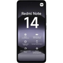 Xiaomi Redmi Note 14 4G - Smartphone 256GB 8GB RAM, Pantalla AMOLED 6.67" 120Hz, Cámara Triple 108MP, 5500 mAh, HyperOS, IP54 (Negro)