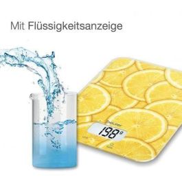 BÁSCULA DE COCINA BEURER KS-19 LEMON - HASTA 5KG - PRECISIÓN 1G - BOTONES DE SENSOR - FUNCIÓN TARA