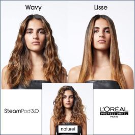 L'Oréal Professionnel Steampod 3.0 Plancha de Pelo Profesional de Vapor 2 en 1 para Alisado y Ondulado con Flujo Mejorado y Doble Tecnología