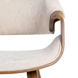 Silla Crema-Marrón Tejido-Madera 61 X 56 X 82 cm
