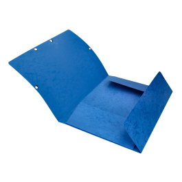 Q-connect Carpeta kf02167 Gomas Cartón Símil Prespán Solapas 320x243 mm Azul