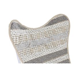 DKD Home Decor Nacla Sillon Boho Blanco Gris 65 x 90 x 74 cm
