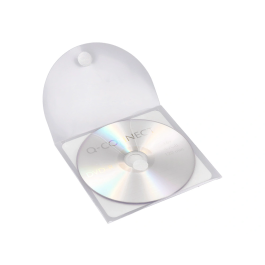 Q-connect Sobre para CD/DVD Polipropileno Transparente con Cierre Velcro Bolsa 5 Unidades