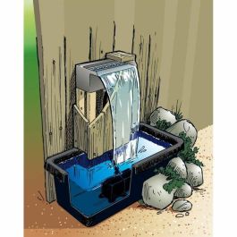 Ubbink Niagara 60 Led Kit de cuchilla de agua con iluminación LED para cascadas, acero inoxidable 304, incluye bomba y manguera