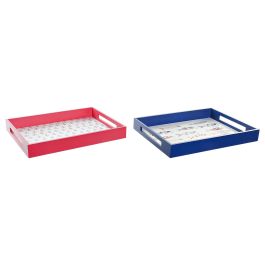 Bandeja Mediterraneo DKD Home Decor Multicolor Coral 30 x 5 x 40 cm (2 Unidades) Bandeja Mediterraneo DKD Home Decor Multicolor Coral 30 x 5 x 40 cm (2 Unidades)