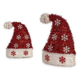 Gorro Navideño Copos Espumillon Rojo Y Blanco Krist+ 17X23CM (12 Unidades) Precio: 39.49999988. SKU: B1BSWJQNJV