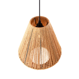 Lámpara Colgante Allan SKD-P-2029 Ratán Natural Estilo Mediterráneo para Salón