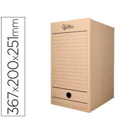 Liderpapel Caja Archivo Definitivo Folio Doble Ancho Cartón Reciclado 400g/m2 Lomo 200 mm Kraft 367x200x251 mm Precio: 1.68999974. SKU: B15JN6TGFM