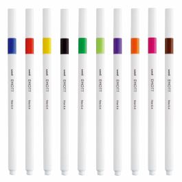 Uni-Ball Emott Rotuladores de Escritura y Dibujo, Estuche 10 Colores Esenciales, Diseño Moderno Uni-Ball Emott Rotuladores de Escritura y Dibujo, Estuche 10 Colores Esenciales, Diseño Moderno