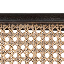 Sillón Negro Ratán/Madera Salón 84 X 58 X 74 cm