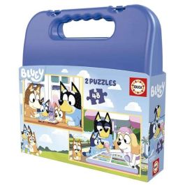Educa Puzzles Bluey 2x48 Piezas en Maletín para Niños de 4 a 6 Años