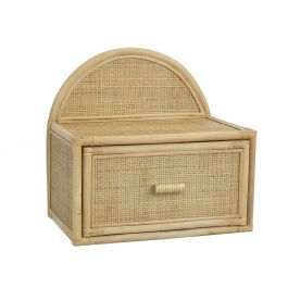 DKD Home Decor Mesita de Noche Tropical Colección Suipt, 1 Cajón, Abeto y Ratán, Marrón Claro, 47x30x45 cm (2 Unidades) Precio: 121.49999983. SKU: B1CWM2T43Y
