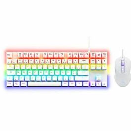 The G-Lab TGL3760162067224 Combo Teclado Mecánico Gaming TKL + Ratón Mercury W Blanco