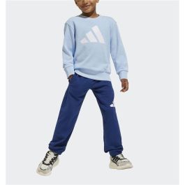 Chándal Infantil Adidas Lk Big Logo French Terry Jog Azul