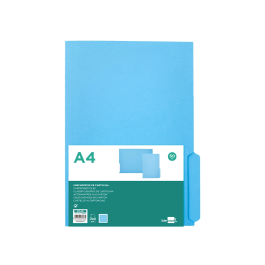 Liderpapel Subcarpeta Cartulina DIN A4 Pestaña Derecha 240g/m² Azul