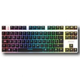 Krom NXKROMKERNELPROSP Teclado Mecánico Gaming Kernel PRO Inalámbrico USB RF Bluetooth QWERTY Español TKL Hot-Swap RGB Negro/Blanco