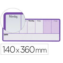 Nobo Planificador Semanal Magnético Violeta 140x360 mm Precio: 13.59000005. SKU: B1G2KPNRXS